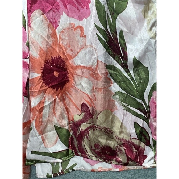 Womens Wide Leg Pants 26/28 Floral Flowy Boho Festival Indie Artsy Hippie Resort - Picture 7 of 10